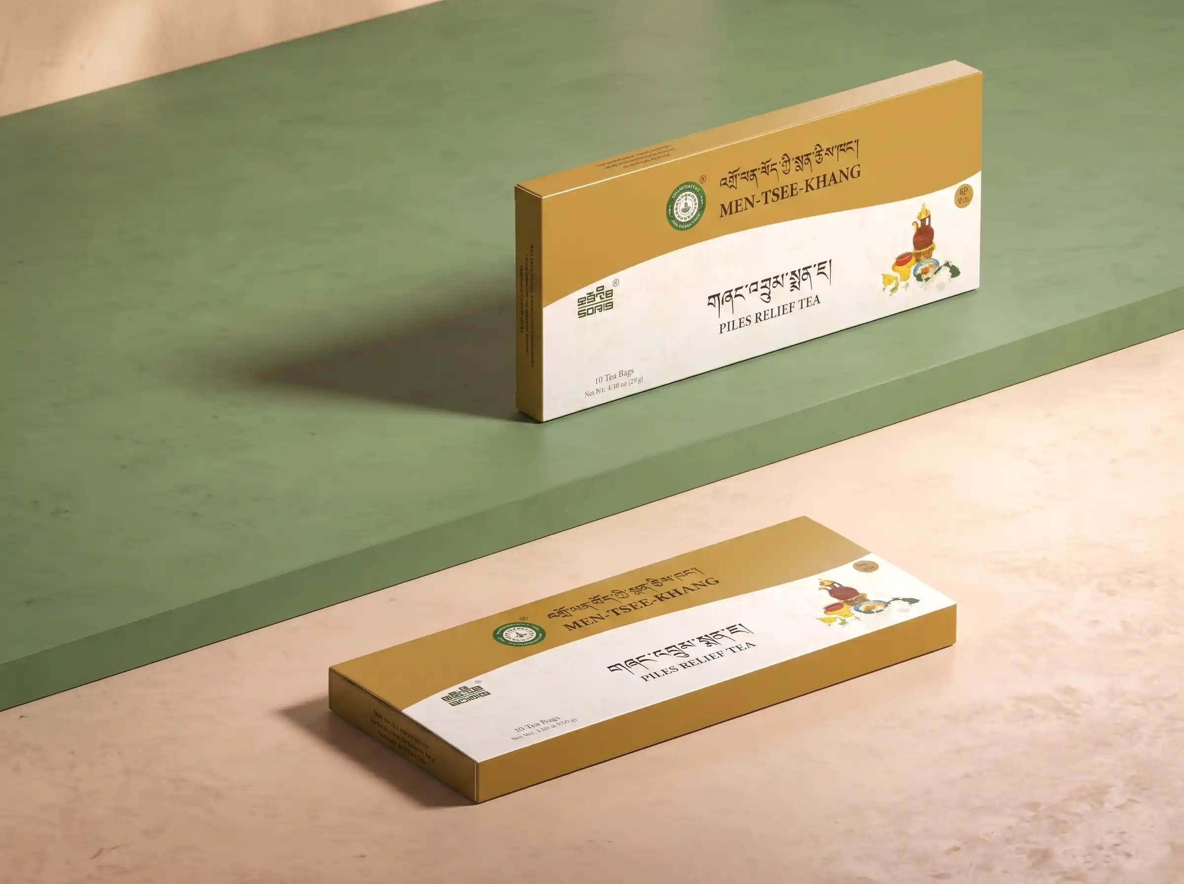 Men Tsee Khang Sorig Headache Relief Tea packaging