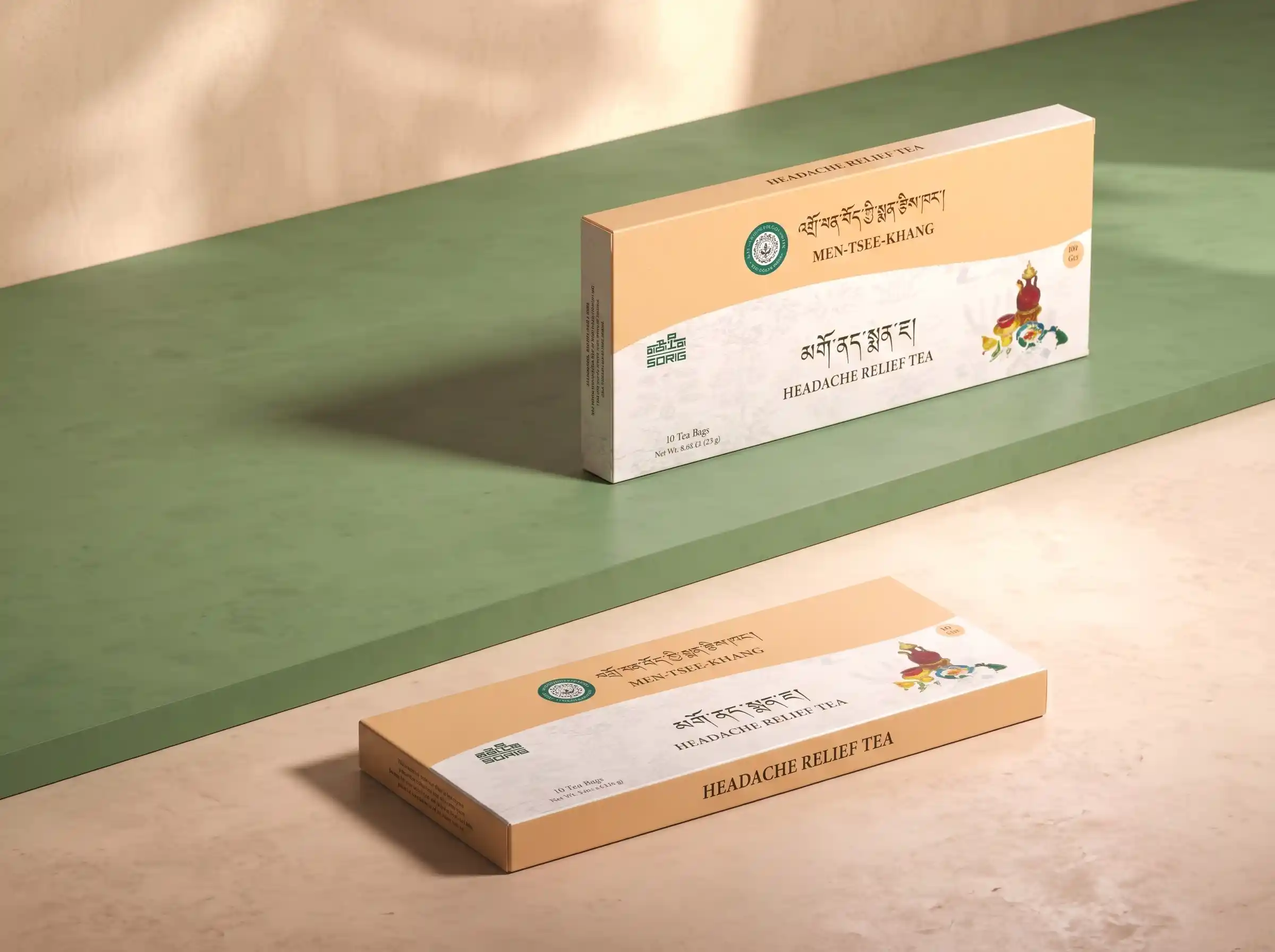 Men Tsee Khang Sorig Piles Relief Tea packaging
